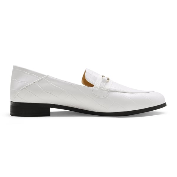 Comfortable Casual Round Toe Loafers - BEIGE WHITE STONE PU - 2